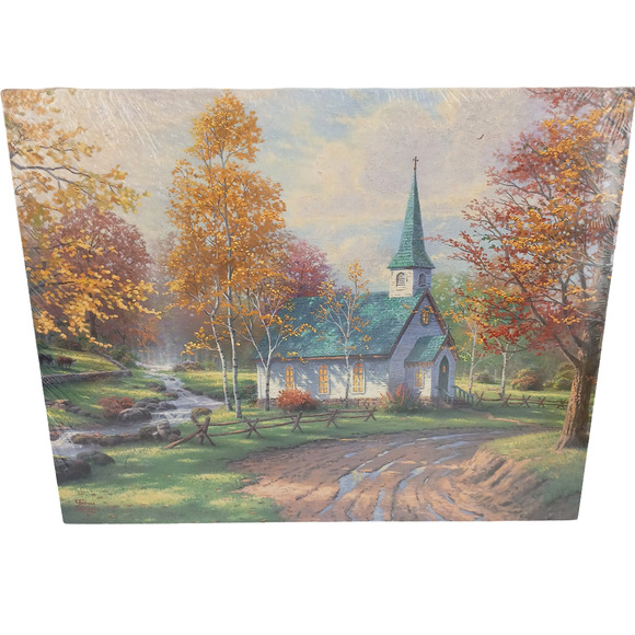 Thomas Kinkade The Aspen Chapel 16" Limited Ed. Canvas Print w/ COA – Item #5553 - Picture 1 of 6